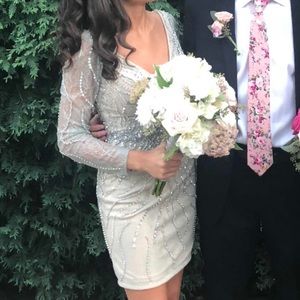 Nude Sparkle Homecoming Dress! Worn once!